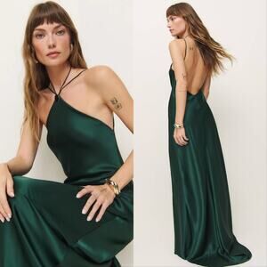 New Reformation Zinna Satin Dress